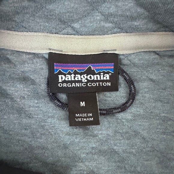 Patagonia Quilt Snap T Pullover Womens Medium Wavy Blue Cotton Cozy Layer 25282 - Picture 3 of 10